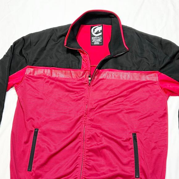 Vintage Ecko Unltd Fleece Jacket Men 3XL Red Black Full Zipper Front Pockets - Picture 3 of 4